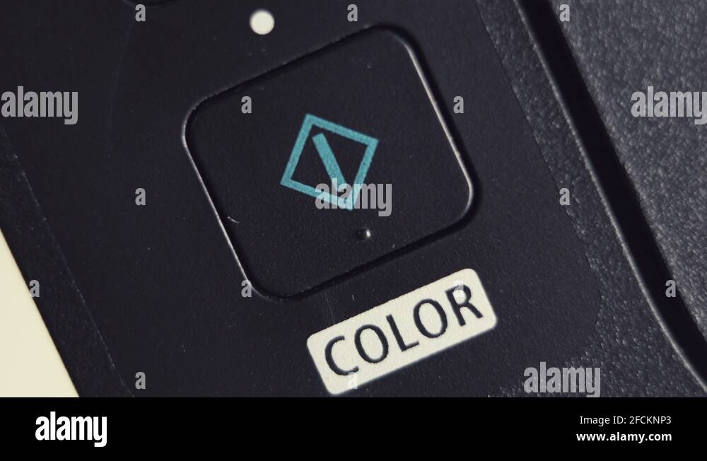 Pressing Of The Button Color On The Printer Stock Video Footage - Alamy
