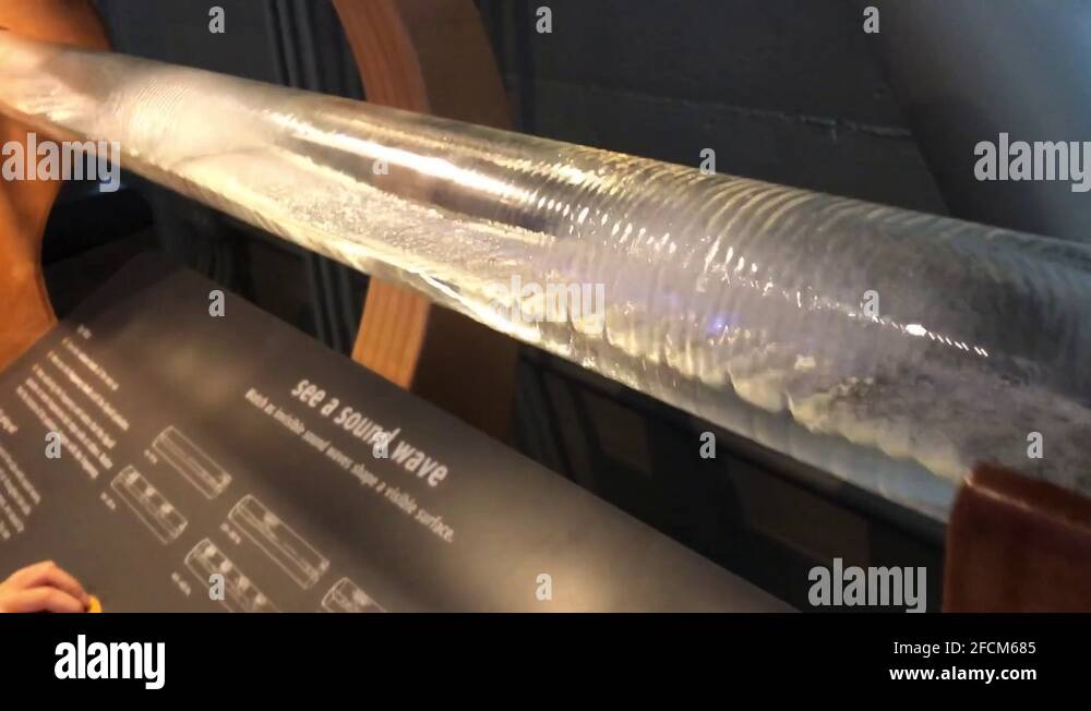 A sound wave demonstration using the vibration of water to visualize