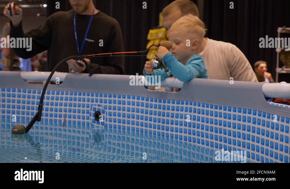 Fishing in swimming pool Stock Videos & Footage HD and 4K Video Clips