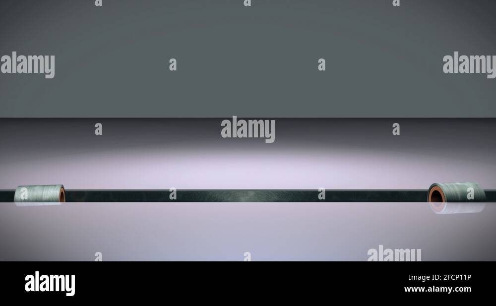 Two confetti cannons shoot a cargo of confetti in the air space in