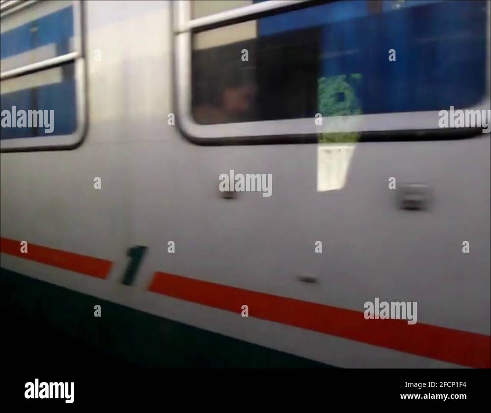 Crossed train at the station Stock Video Footage Alamy