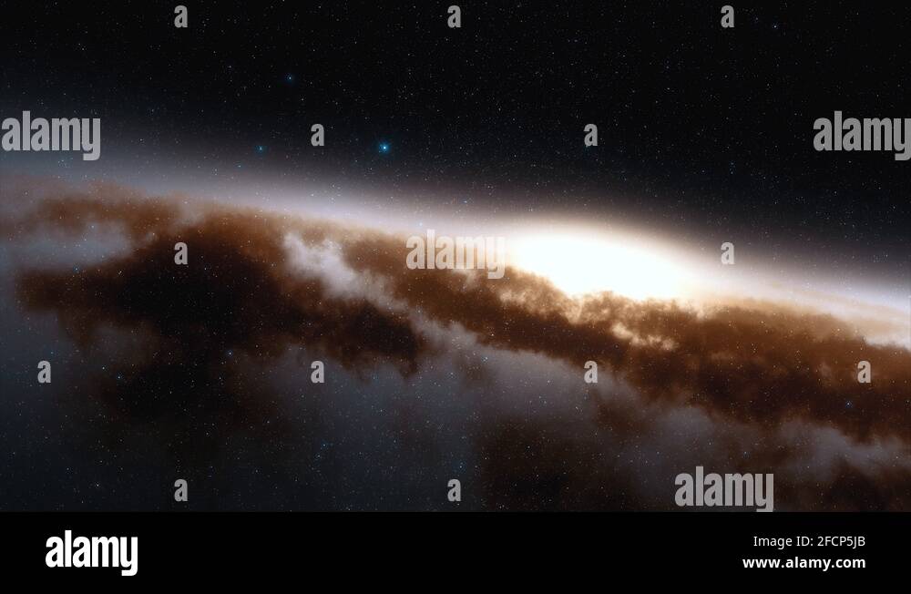 Billions of stars in the Milky Way galaxy. Bright center of the galaxy ...