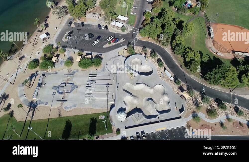 An Aerial View Of Tinnell Memorial Skate Park, The Largest Skate Park ...