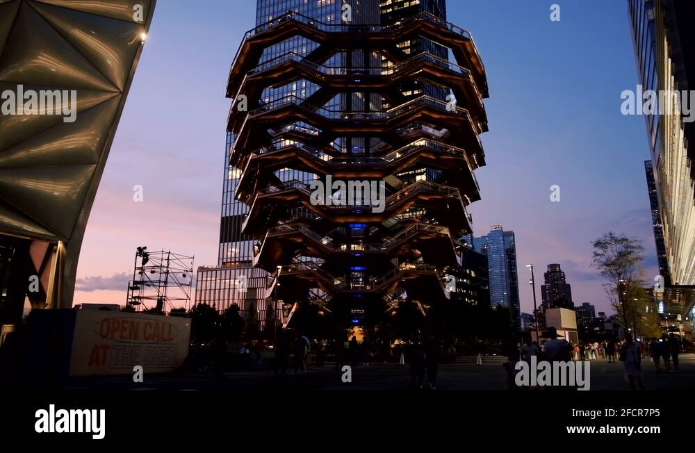 Vessel Art Sculpture Hudson Yards Redevelopment Stock Video Footage Alamy