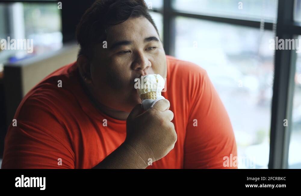 Man eating ice cream fat Stock Videos & Footage HD and 4K Video Clips