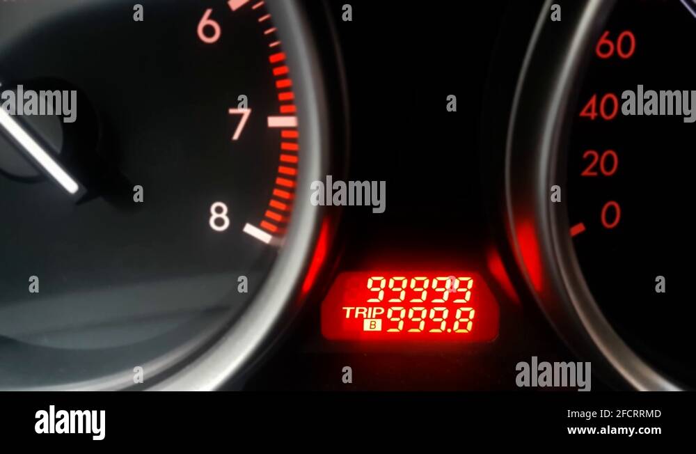 Car speedometer miles and kilometers Stock Videos & Footage HD and 4K