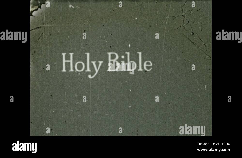 1930s Holy Bible opens to Gospel According to Saint Matthew.