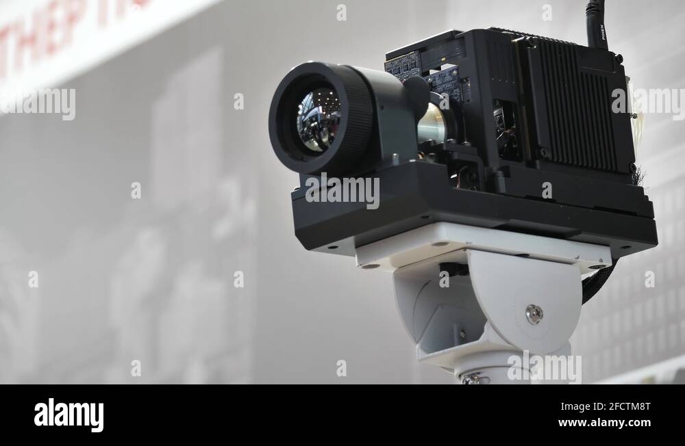 Infrared surveillance camera. Hidden security camera Stock Video