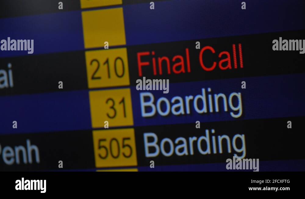 Boarding announcement airport Stock Videos & Footage HD and 4K Video