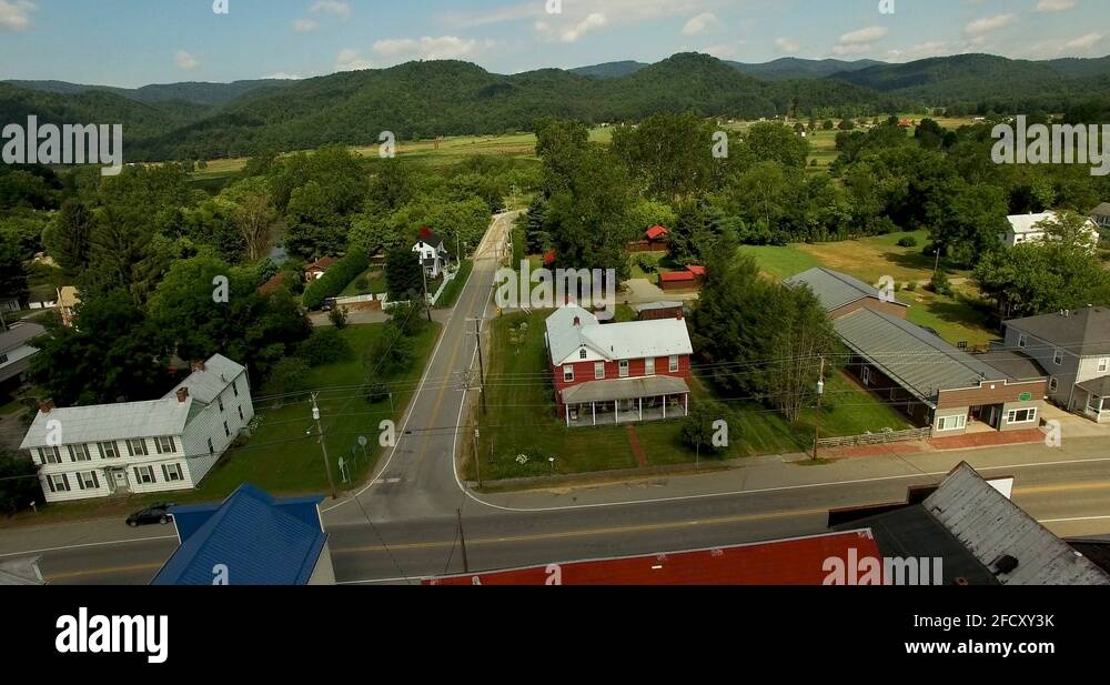 Trucking motion to right showing Beverly West Virginia and its
