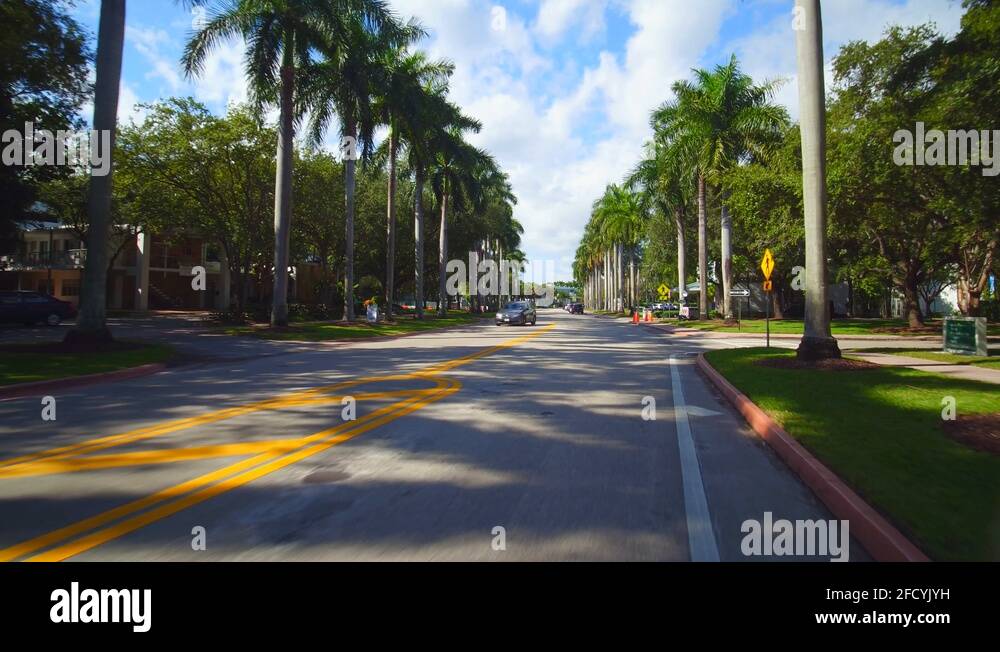 Motion tour footage University of Miami 4k Stock Video Footage Alamy