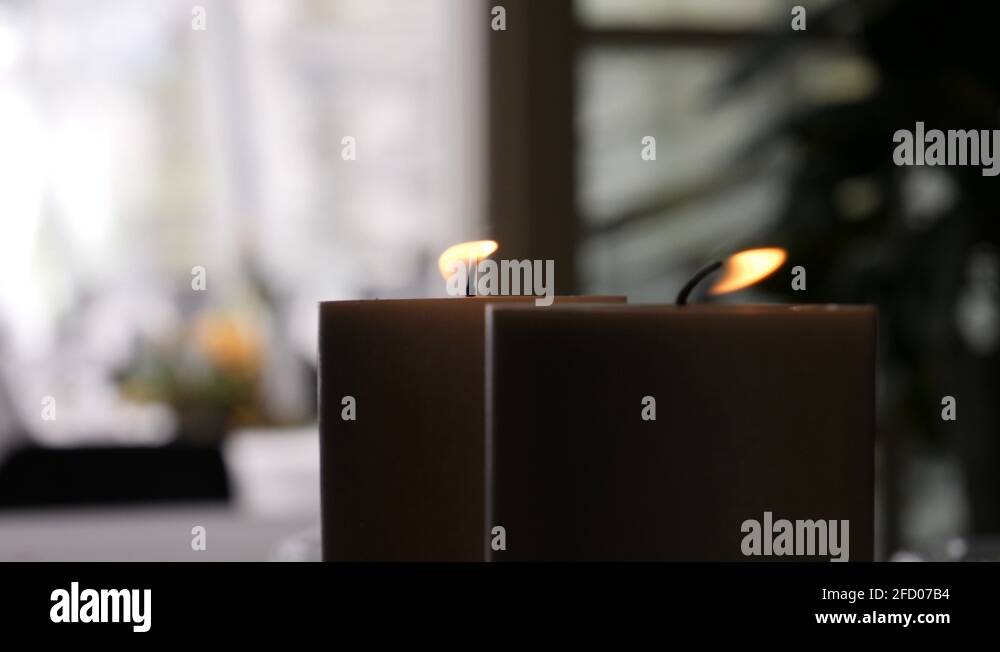 Heat waves comming off the candles at the end of an event such as a