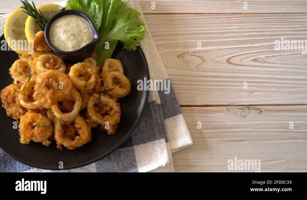 Deep fried octopus rings Stock Videos & Footage HD and 4K Video Clips
