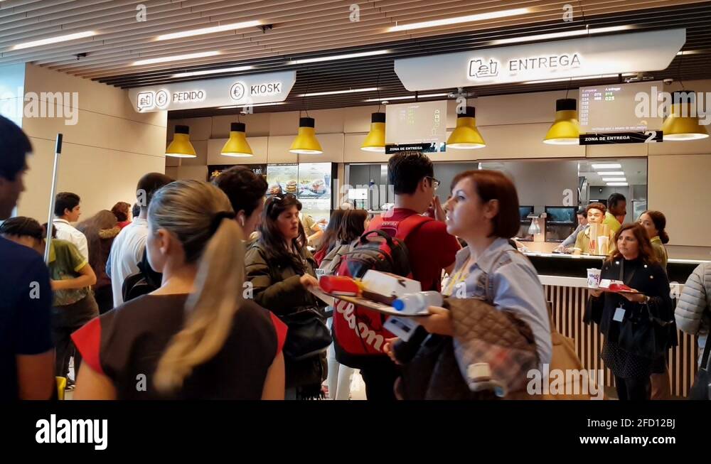 Mcdonalds mcdonalds people queue inside interior Stock Videos & Footage ...