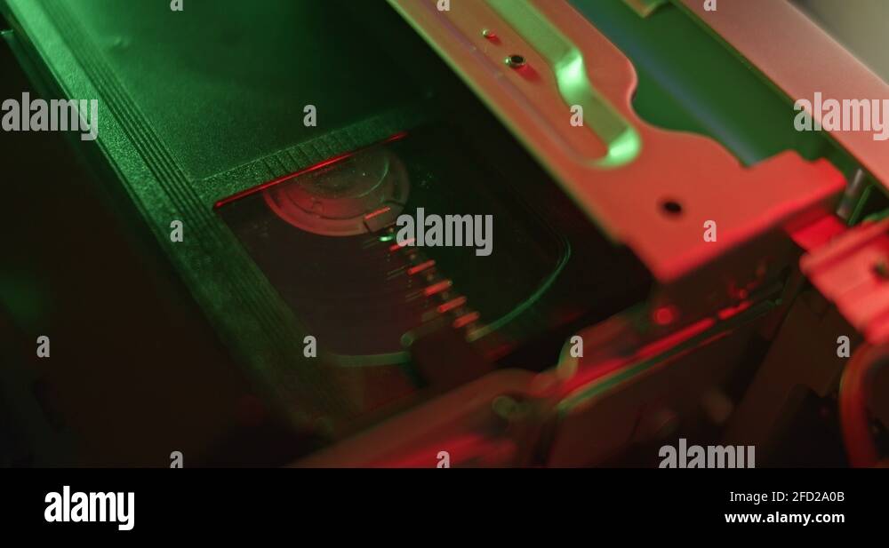 Vintage VCR, VHS Video Tape Recorder. Macro, VHS tape playing Stock Video Footage Alamy