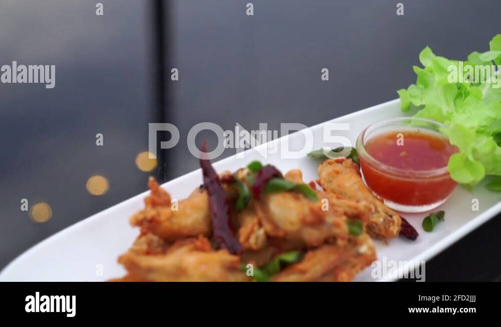 Chili garlic sauce chicken wings Stock Videos & Footage HD and 4K