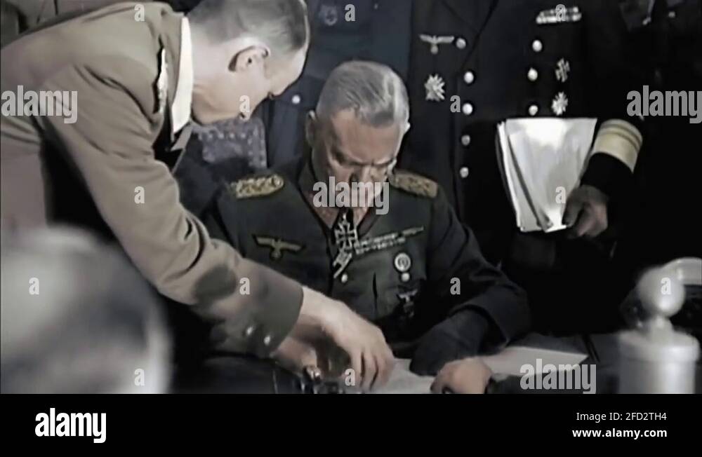 Wilhelm Keitel General Field Marshal Signs Nazi Germany Surrender Stock