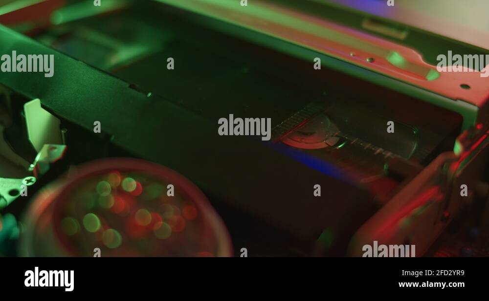 Vintage VCR, VHS Video Tape Recorder. Inside view tape playing Stock Video Footage Alamy