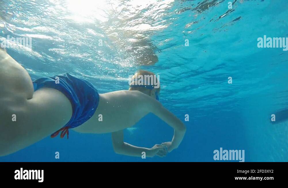 Boy diving with goggles Stock Videos & Footage HD and 4K Video Clips