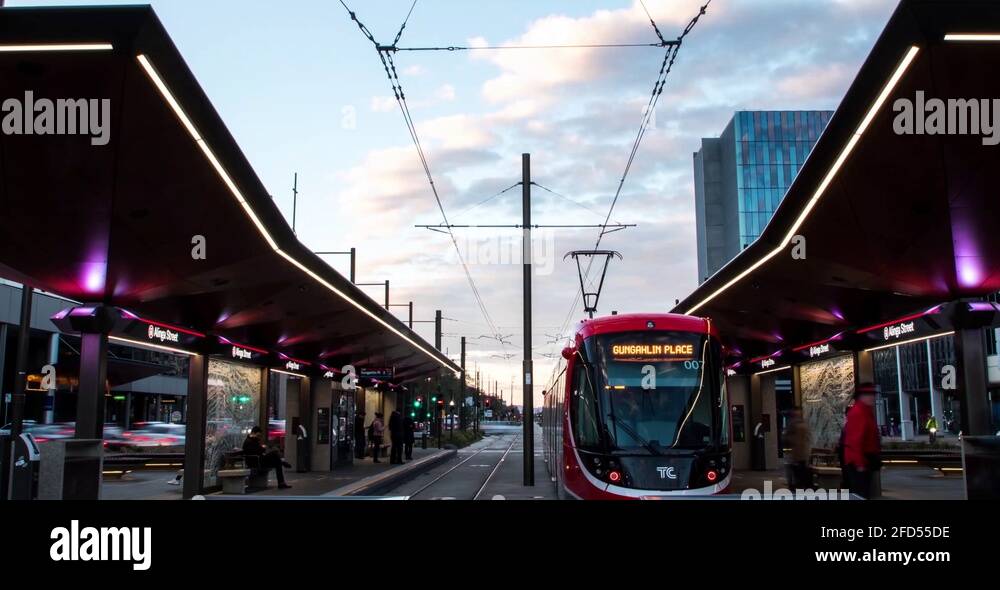 Canberra Light Rail Time Lapse in 4k Stock Video Footage Alamy