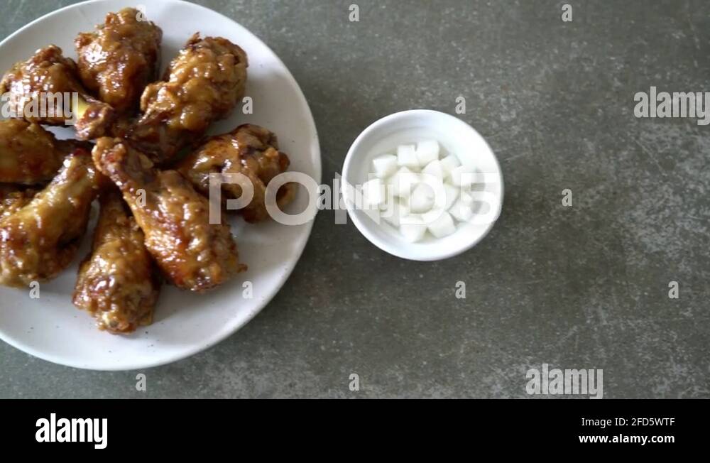 Korean deep fried chicken leg Stock Videos & Footage - HD and 4K Video