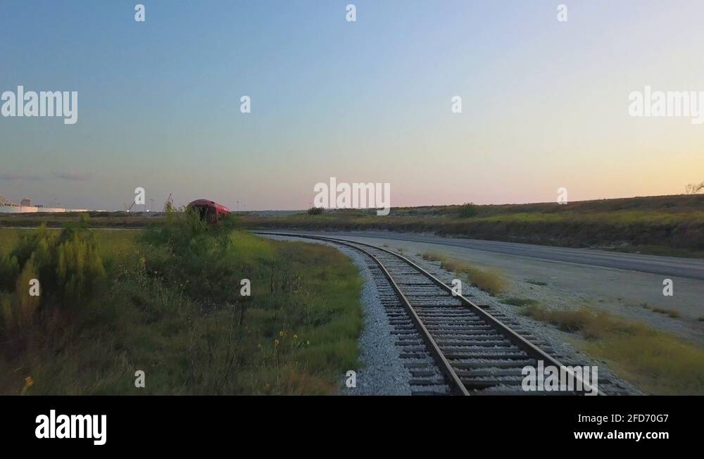 Revealing Corpus Christi Industrial Area during sunset Stock Video
