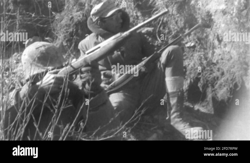 Rifleman SOLDIERS COMBAT Sniper Korean War Vintage Military Movie Film