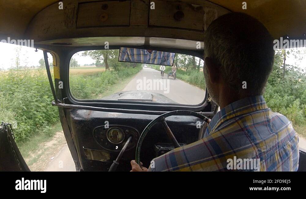Travelling inside an auto rickshaw in Punjab, India Stock Video Footage ...