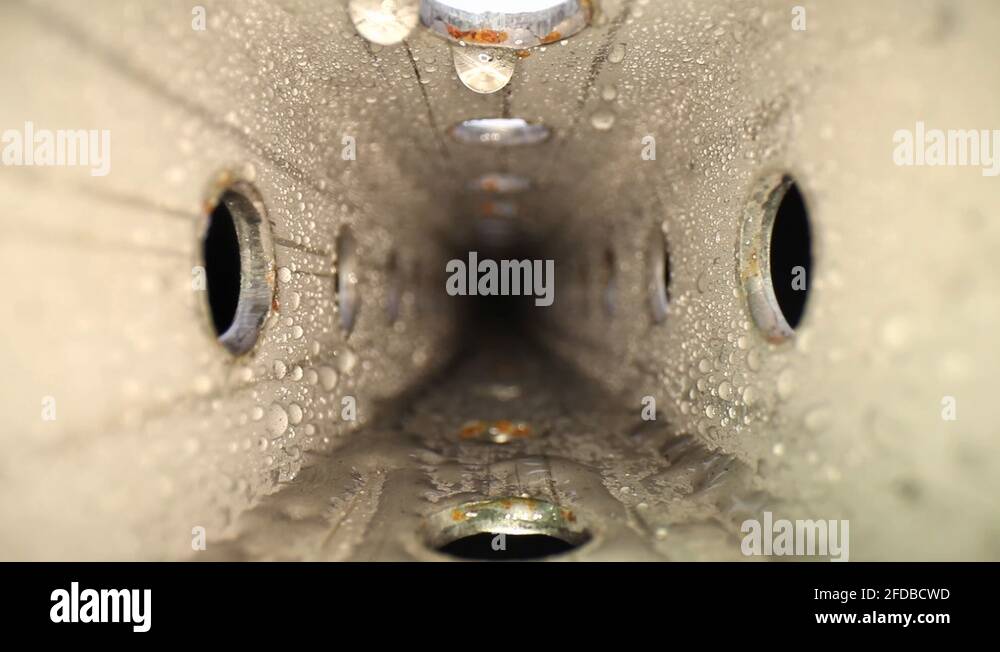 Pushing into a wet ZincPlated Steel Perforated Square Tube with a wide