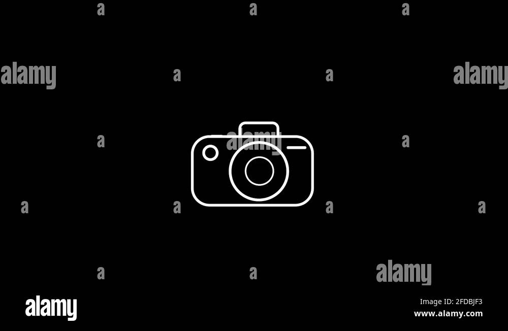 Cartoon camera animation black and white style Stock Video Footage Alamy
