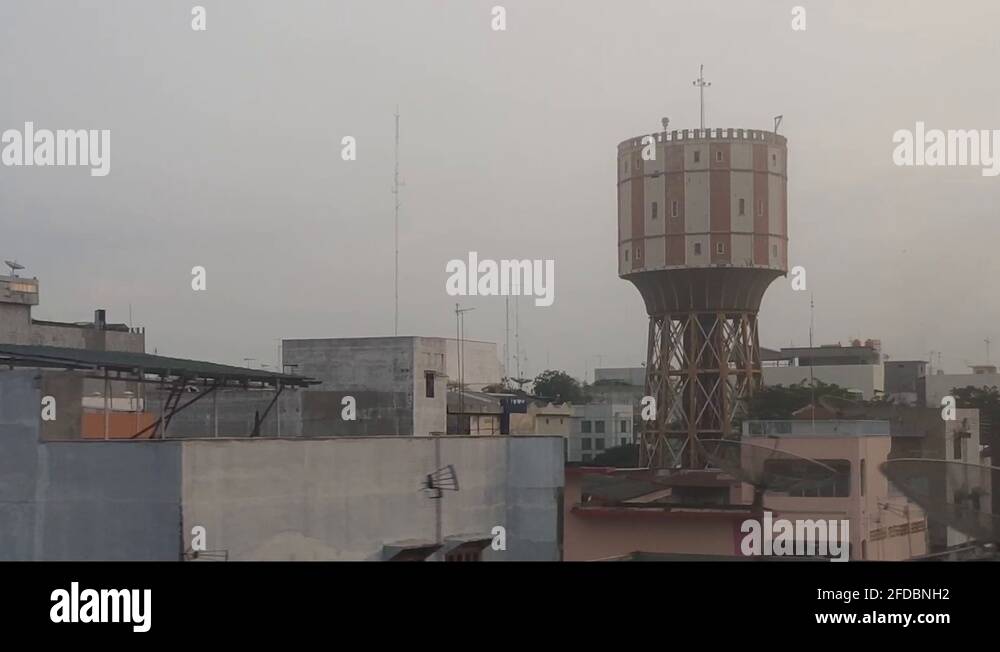 Parallax shot of the iconic PDAM Tirtanadi tower in Medan Stock Video ...