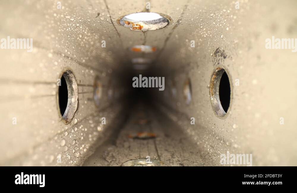 Pushing into a wet ZincPlated Steel Perforated Square Tube with a wide