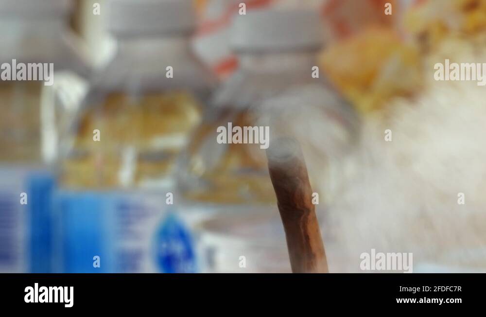 Small steam pipe with white steam coming out of it. Clean steam form