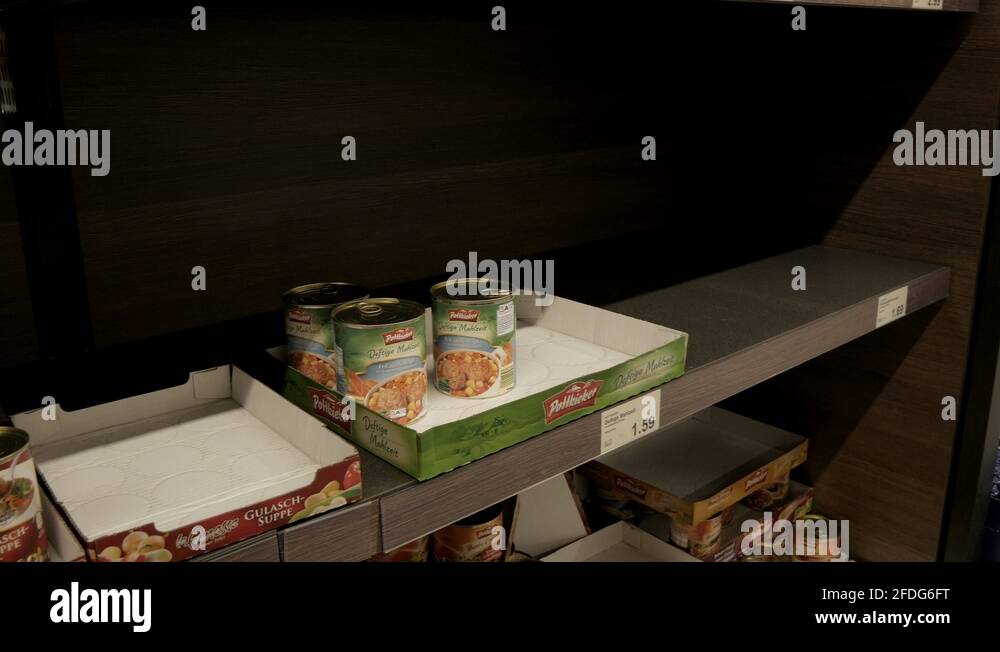 German supermarket empty shelves Stock Videos & Footage HD and 4K