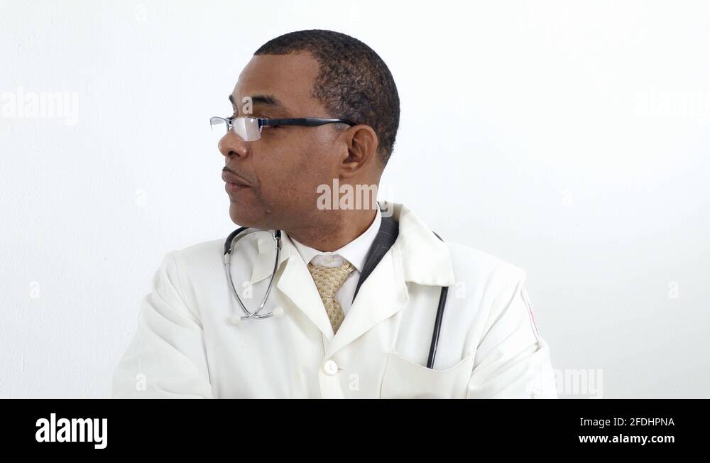 Prescription uniform man psychologist doctor healthcare handsome Stock