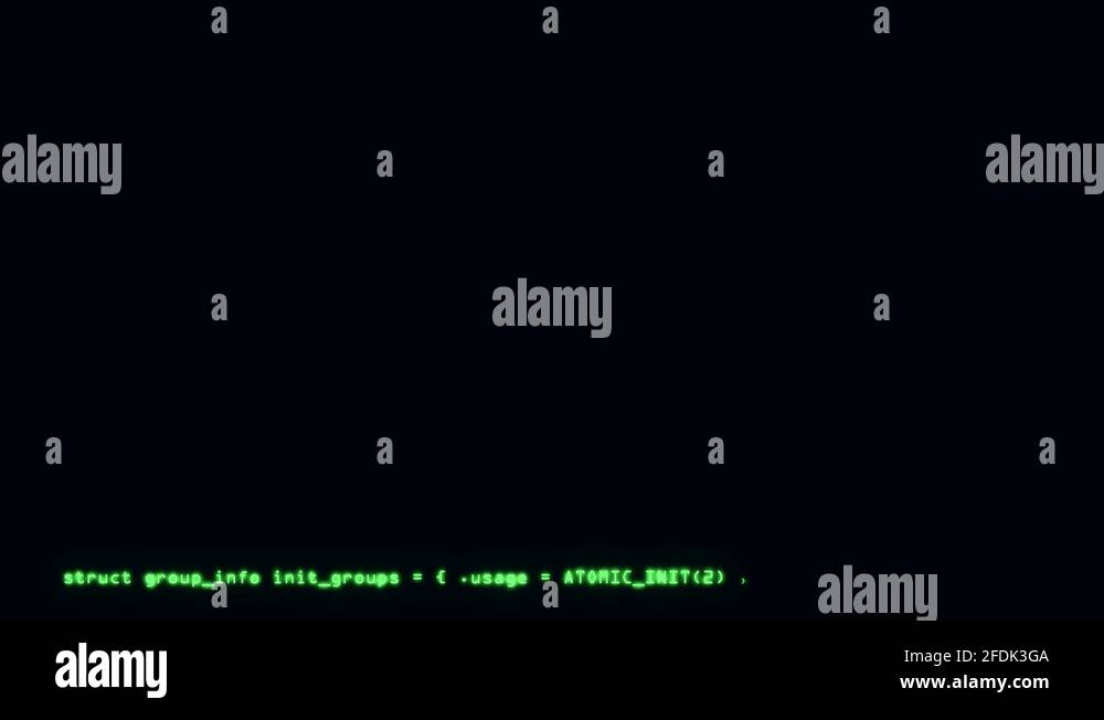 Programming code running down a computer screen terminal. 4K Stock ...