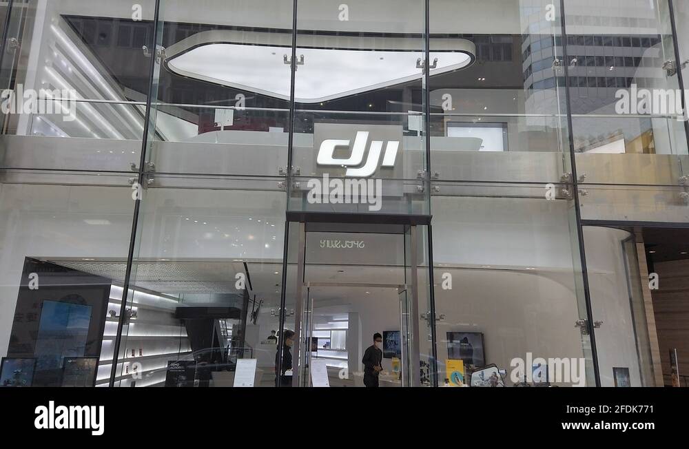 DJI Flagship store front in downtown Hong Kong, Dji is currently the
