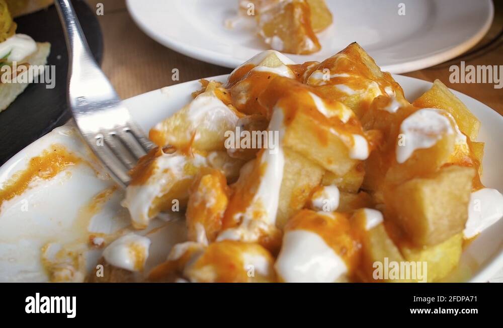 Tapas spain patatas bravas Stock Videos & Footage - HD and 4K Video