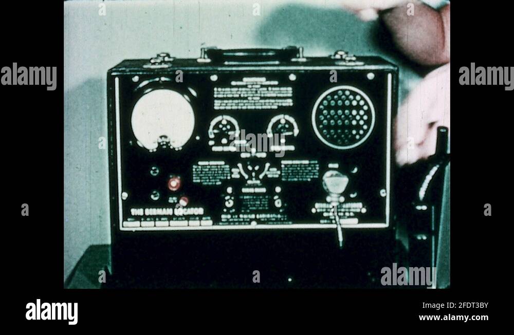 1950s Men Test Berman Indicator Machine Needle On Gauge Moves Men Place Probe Stock Video 