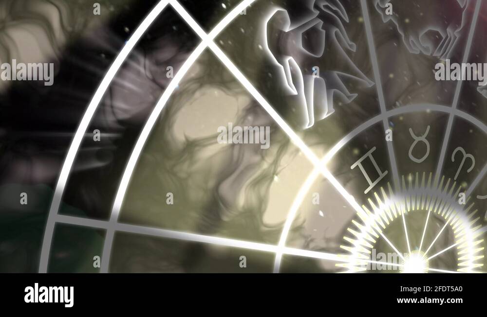 Cancer zodiac sign. 4K animation of the Cancer symbol and star sign ...