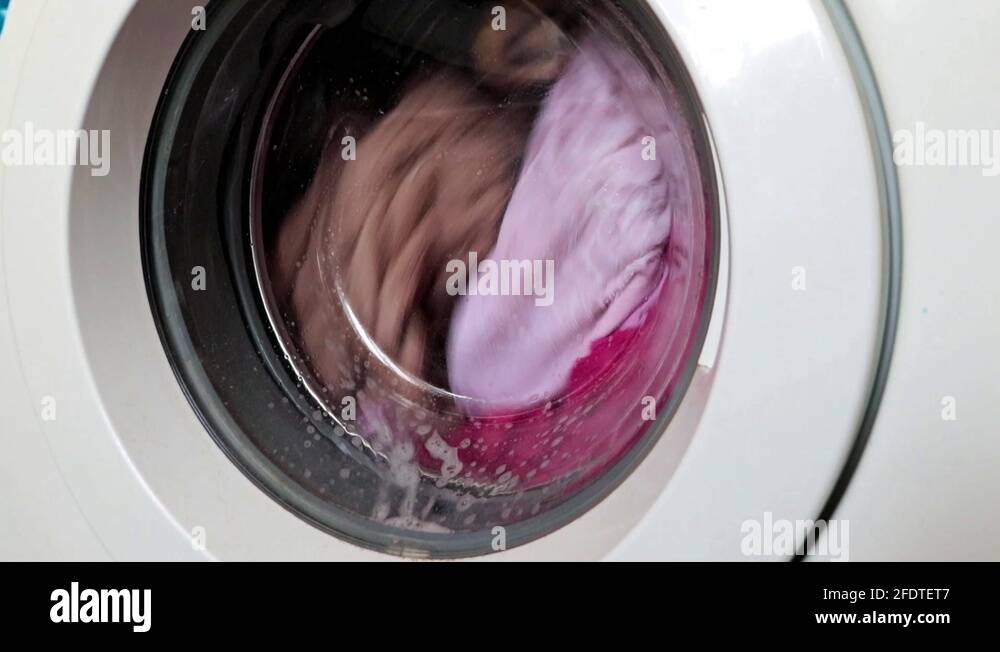 rotation of the washing machine drum Stock Video Footage Alamy