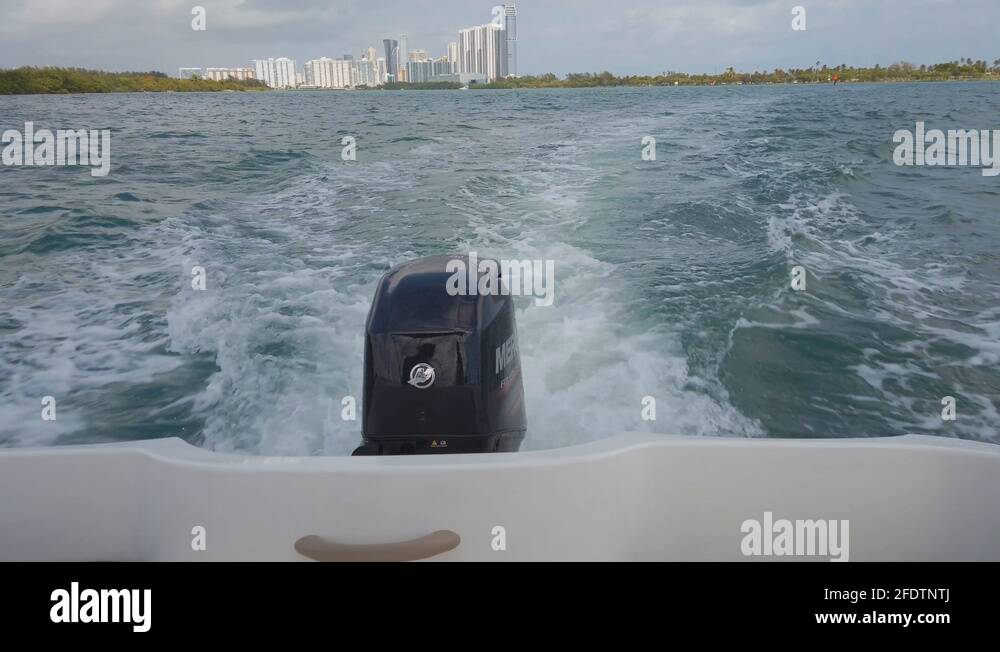 Epic footage of a boat engine in Haulover bay Miami Stock Video Footage ...