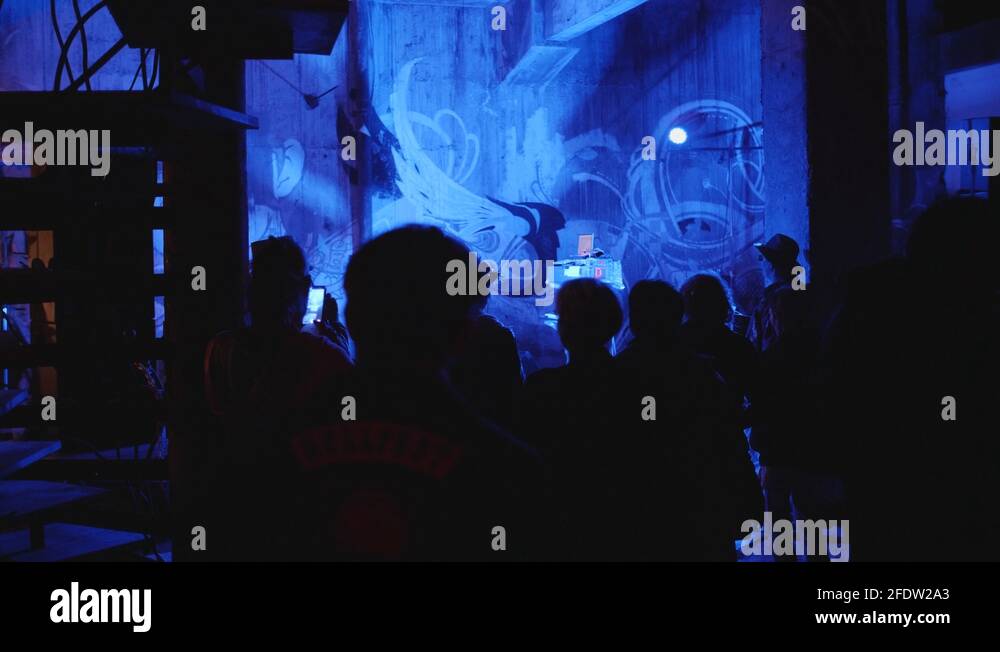 Silhouette Of Audience At Music Festival At The Black Earth Park In Stock Video Footage Alamy