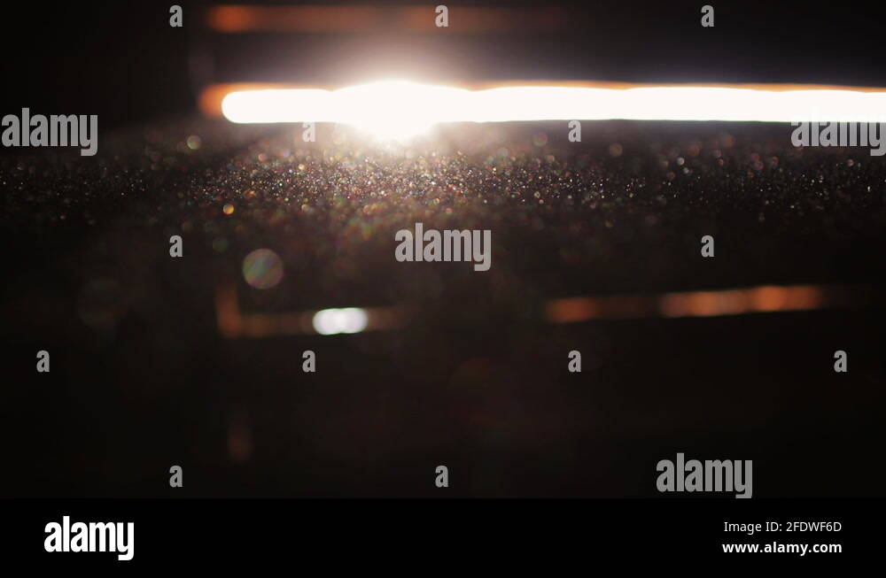 Real particles of dust in a light ray from the window Stock Video ...