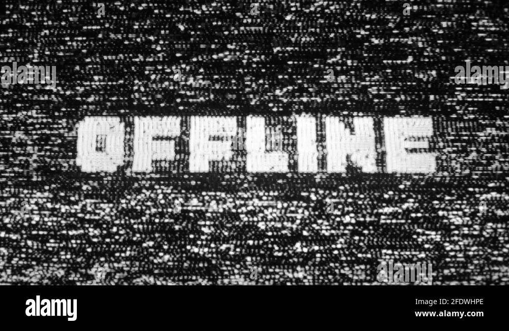 Offline Text VHS Overlay Analogue Digital Noise Glitch Font Lapse ...
