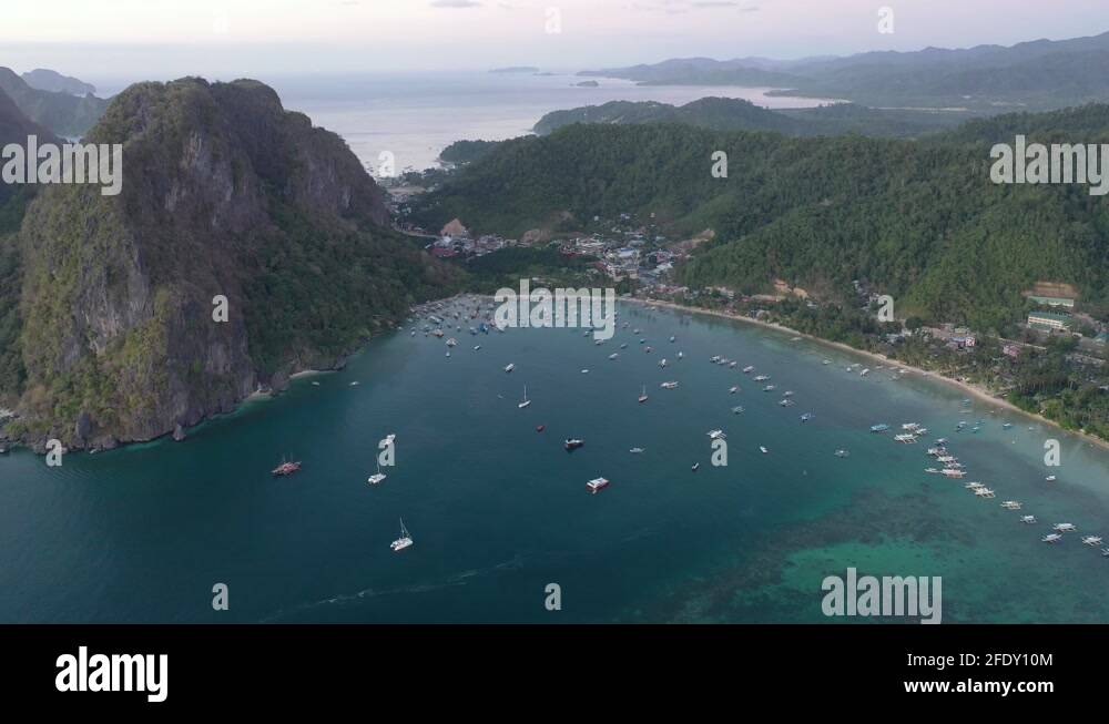 Corong Corong beach at the entrance of Bacuit bay el Nido Philippines