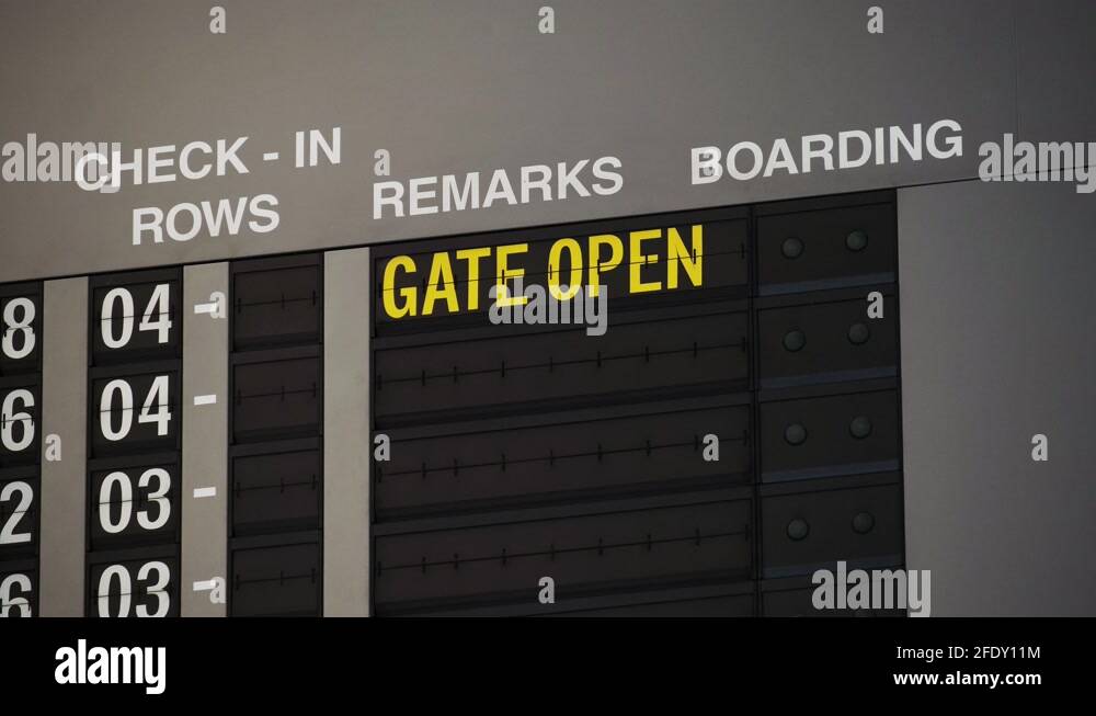 Singapore Changi Airport Terminal Two Solaris Board flipping Close Up ...