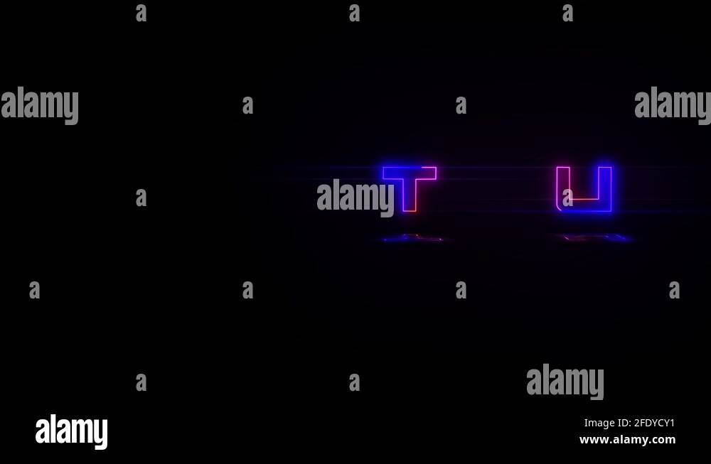 Flashing DRIVE THRU electric blue and pink Neon Sign flashing on and