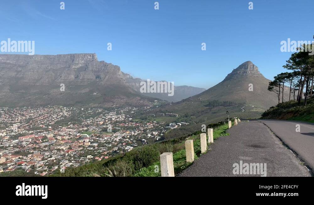Signal Hill road with views of Table Mountain , Lion’s Head , Twelve