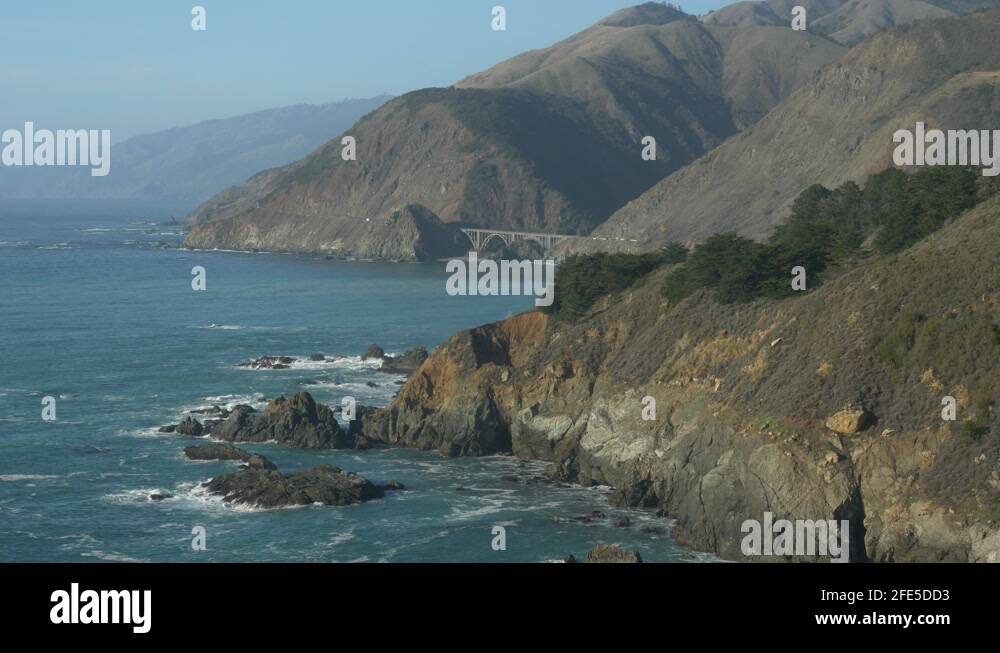 Bridge in Big Sur Highway nr 1 California West Coast Stock Video ...